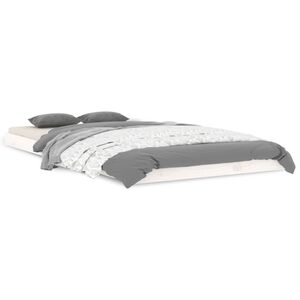 vidaXL S&auml;ngram vit 100x200 cm massiv furu