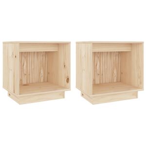 vidaXL S&auml;ngbord 2 st 40x30x40 cm massiv furu