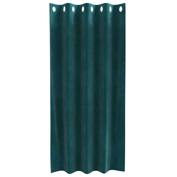 vidaXL M&ouml;rkl&auml;ggningsgardiner 2 pcs M&ouml;rkgr&ouml;n 140 x 175 cm Sammet