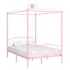 vidaXL S&auml;nghimmel utan madrass rosa metall 140x200 cm