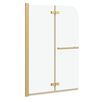 vidaXL Duschavsk&auml;rmning Guld 95 x 140 cm ESG-glas och aluminium