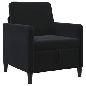 vidaXL Soffa med f&ouml;rvaring Svart 72 x 78 x 87 cm Polyester