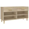 vidaXL Skosk&aring;p sonoma-ek 102x35x55 cm konstruerat tr&auml;