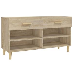 vidaXL Skosk&aring;p sonoma-ek 102x35x55 cm konstruerat tr&auml;