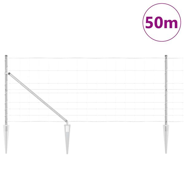 vidaXL St&auml;ngselstolpe Galvaniserad 50 x 1 m St&aring;l