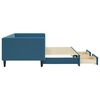 vidaXL Dagbädd utdragbar med lådor blå 90x200 cm sammet