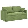 vidaXL Soffa 2 pcs Ljusgr&ouml;n 158 x 78 x 80 cm Sammet