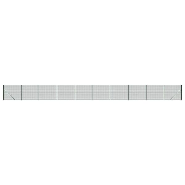 vidaXL Stängsel med stolpsko grön 1,4x25 m