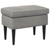 vidaXL Fotpall Ljusgr&aring; 55 x 35 x 41 cm Sammet