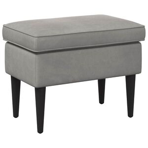 vidaXL Fotpall Ljusgr&aring; 55 x 35 x 41 cm Sammet