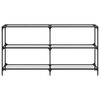 vidaXL Konsolbord med transparent glasskiva 158,5x30x81 cm st&aring;l