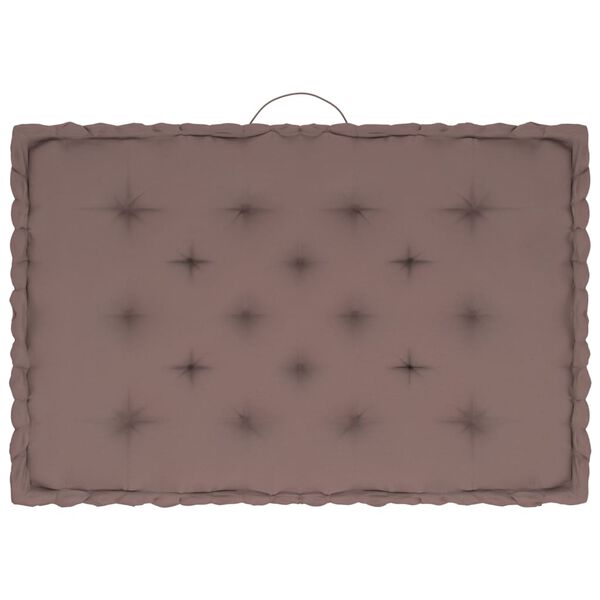 vidaXL Dynor till pallsoffa 5 st taupe bomull