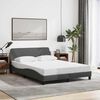vidaXL Bed Frame "Dover" Dark Grey 140x200 cm Fabric