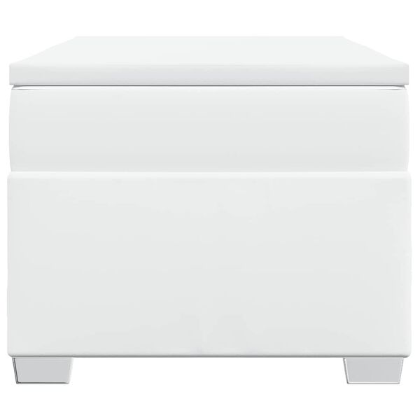 vidaXL Ramsäng med madrass vit 90x190 cm konstläder