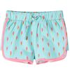 Shorts f&ouml;r barn med sn&ouml;re ljus mint 140