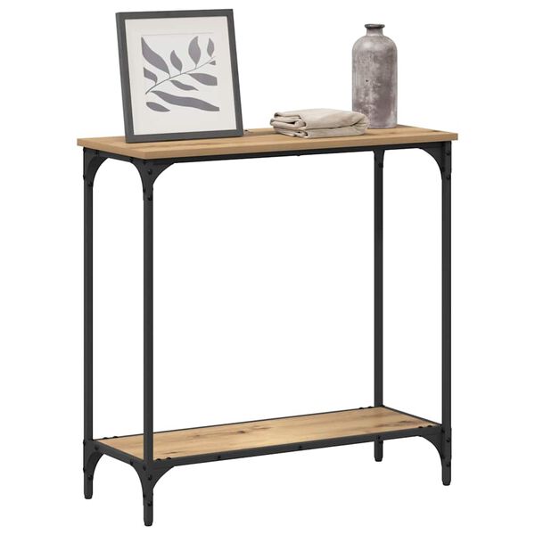 vidaXL Konsolbord artisan ek 75 x 30.5 x 75 cm Konstruerat tr&auml;