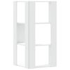 vidaXL Bokhylla hörn 3 hyllplan vit 50x50x102 cm konstruerat trä
