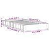 vidaXL Sängram utan madrass vaxbrun 75x190 cm massiv furu