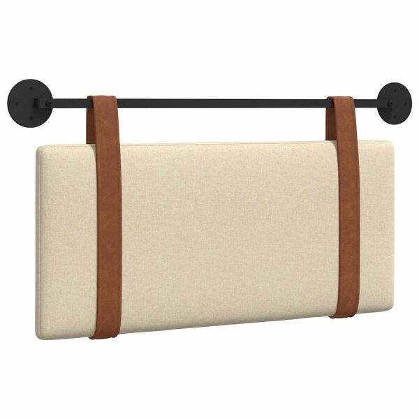 vidaXL H&auml;ngande Huvudgavel V&auml;ggmonterad Kr&auml;m 100 x 55 x 5 cm Antik PU