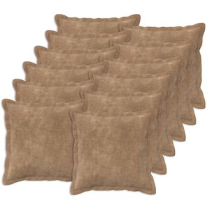 vidaXL Kudde med kudde HOUTEN 12 st Taupe Mikrofiber Fleece