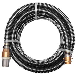 vidaXL Sugslang med koppling i m&auml;ssing 3 m 25 mm svart