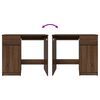 vidaXL Skrivbord brun ek 86x49x76 cm konstruerat trä