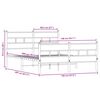 vidaXL Sängram utan madrass metall sonoma-ek 140x200 cm