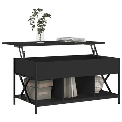 vidaXL Soffbord svart 100x55x50 cm konstruerat trä och metall