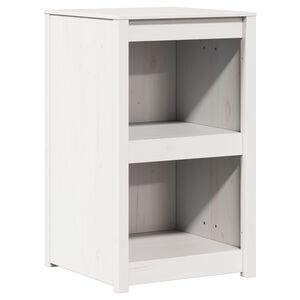 vidaXL K&ouml;kssk&aring;p med hylla MEPPEL Vit 55 x 55 x 92 cm Massiv furu