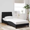 vidaXL Bed Frame without Mattress "Hanko" Black 80x200 cm Velvet
