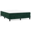 vidaXL Boxspring-s&auml;ngram m&ouml;rkgr&ouml;n 140x200 cm sammet