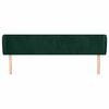 vidaXL S&auml;nggavel med kanter m&ouml;rkgr&ouml;n 163x23x78/88 cm sammet