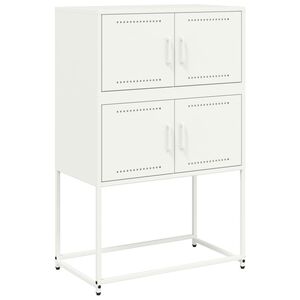 vidaXL Sk&auml;nk vit 68,5x38,5x107 cm st&aring;l