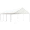 vidaXL Paviljong med tak vit 8,92x4,08x3,22 m polyeten