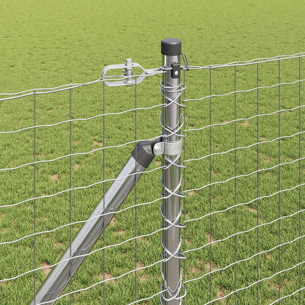 vidaXL Stängselstolpe Övrigt 26 pcs Grå 3,2 x 3,2 x 160 cm Stål