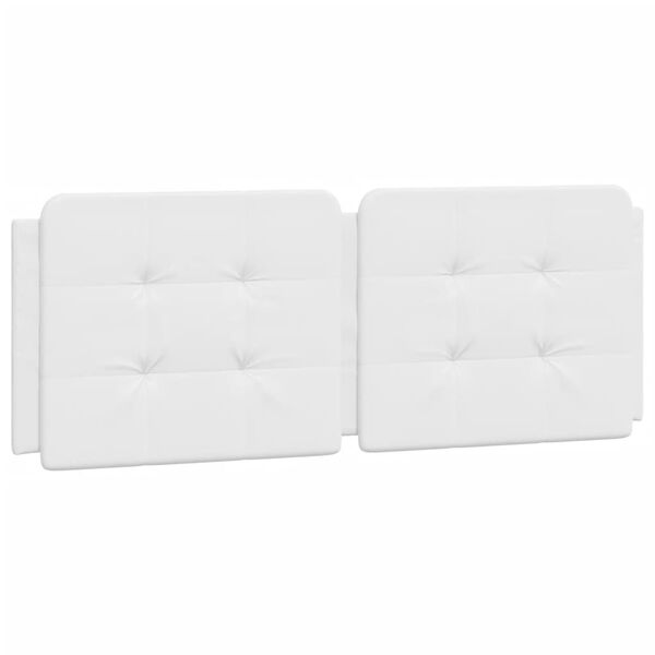 vidaXL Headboard Cushion "Zadar" White 140 cm Faux Leather