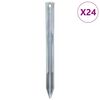 vidaXL T&auml;ltpinnar 24 st 22 cm &Oslash;20 mm galvaniserat st&aring;l
