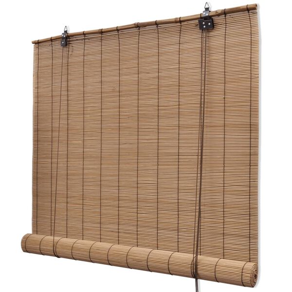 vidaXL Rullgardin bambu 2 st 80 x 160 cm brun