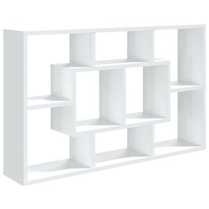 vidaXL V&auml;gghylla vit 85x16x52,5 cm konstruerat tr&auml;