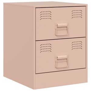 vidaXL S&auml;ngsk&aring;p rosa 34,5x39x44 cm st&aring;l