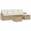 vidaXL Tr&auml;dg&aring;rdsoffset 6 st Beige konstrotting