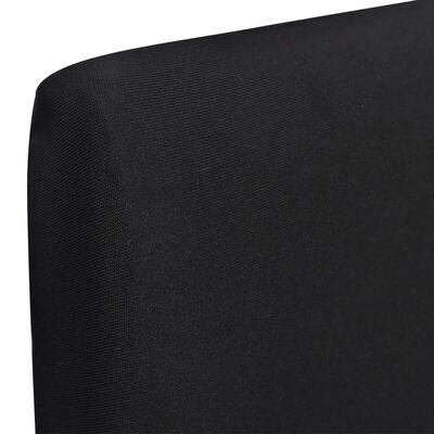 vidaXL Rakt elastiskt stolsöverdrag 4 st svart