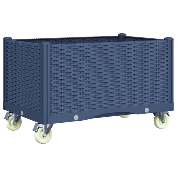 vidaXL Odlingsl&aring;da med spalj&eacute; bl&aring;gr&aring; 80x50x54 cm PP