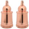 vidaXL Lamph&aring;llare 2 st ros&eacute;guld E27