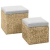 vidaXL Ottoman set 2 delar sj&ouml;gr&auml;s gr&aring;