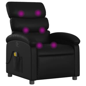 vidaXL Massagef&aring;t&ouml;lj svart konstl&auml;der