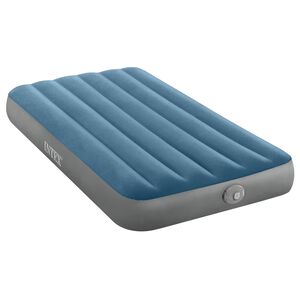 INTEX Luftmadrass med Pump INTEX M&ouml;rkbl&aring; och Gr&aring; 99 x 191 x 25 cm PVC