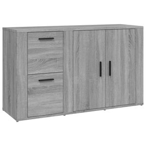 vidaXL Sk&aring;p gr&aring; sonoma 100x33x59,5 cm konstruerat tr&auml;