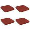 vidaXL Sittkuddar VIANEN 4 st 100% Polyester R&ouml;d 40 x 40 x 12 cm