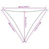 vidaXL Solsegel 160 g/m&sup2; triangul&auml;r ljusgr&aring; 3x3x4,2 m HDPE